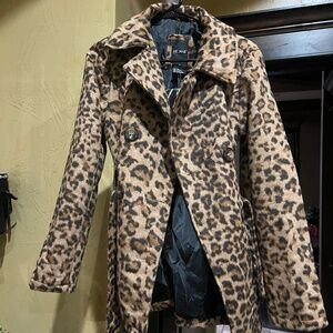 New Me Jane Leopard Jacket Size Medium